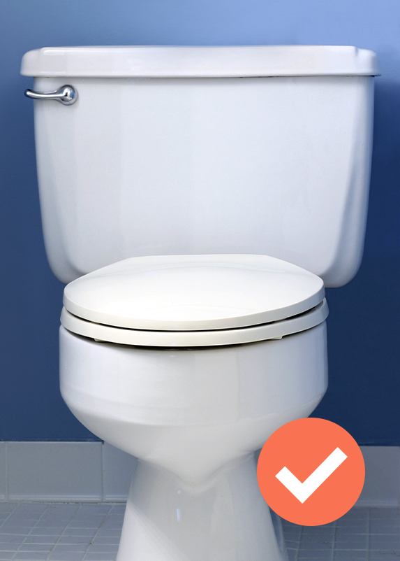 toilet front view