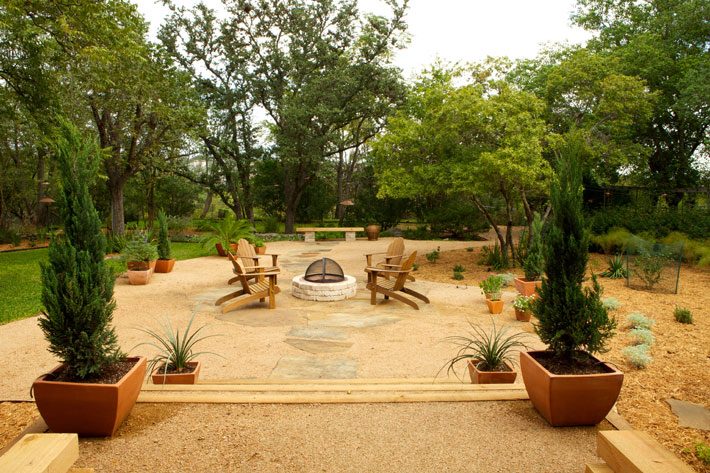Patios and Potted Evergreens