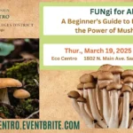 March 2026 calendar entry highlighting growing and composting with mushrooms on the 19th