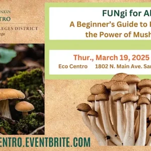 March 2026 calendar entry highlighting growing and composting with mushrooms on the 19th