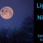 March calendar graphic for Mitchell Lake family night hike on the 7th.
