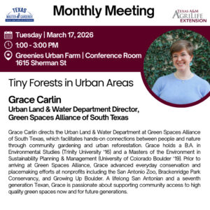 March Calendar entry for Master Gardeners presentation on the 17th.