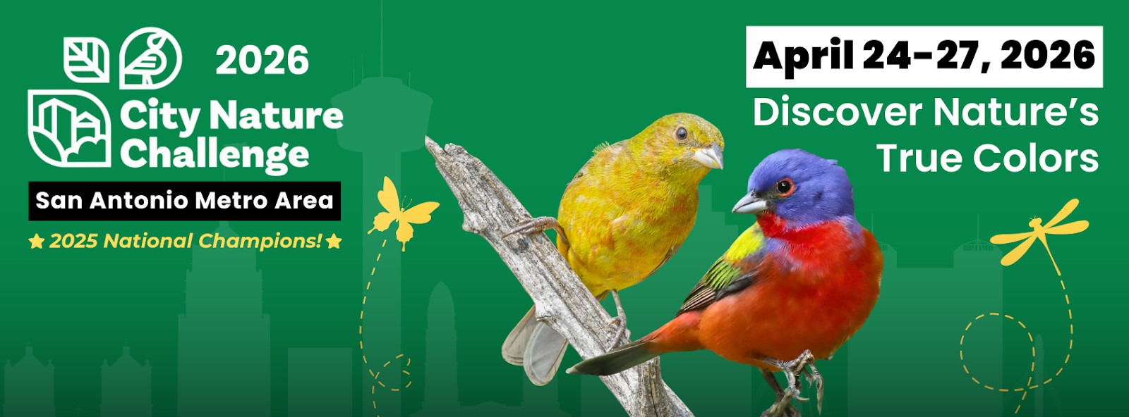 April calendar entry for City Nature Challenge on the 24th-27th.