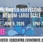 June calendar listing for Eco Centro rainwater cistern workshop on the 9th.