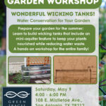 May Calendar entry for Green Spaces Alliance workshop on the 9th.