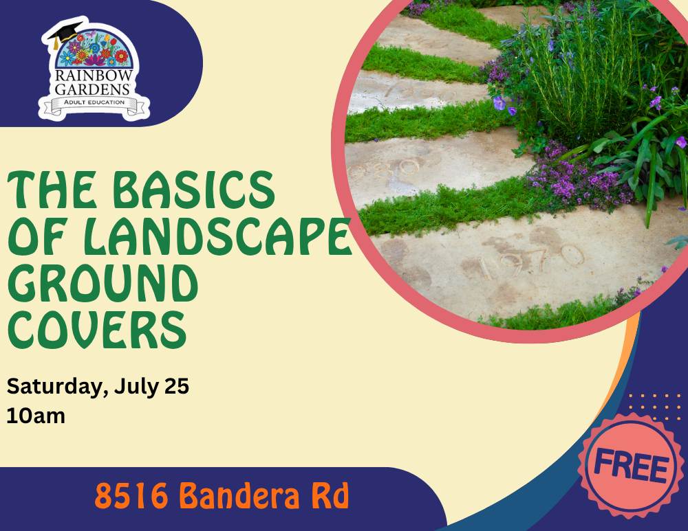 July calendar entry for Rainbow Gardens workshop on the 25th
